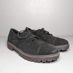 LUCKY BRAND Black Ibira Platform Oxfords